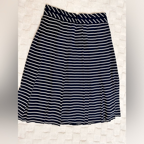 J. Crew Blue and Silver Pleated Midi Skirt - Picture 5 of 9